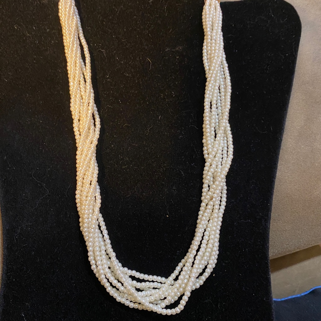 Multi-Strand Faux Pearl Necklace